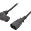 Kabel: 3X1mm2, Iec C13 Żeński Kątowy Prawy,Iec C14 Męski Lt-602+511R H05vv-F...