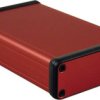 Obudowa profilowa Hammond Electronics, aluminium, czerwony, (D x S x W) 120 x 78 x 27 mm, 1 szt.