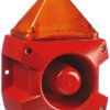 Zestaw sygnalizatorów akustycznych i lamp sygnalizacyjnych 24 V DC Pomarańczowy DC Montaż na podstawie 100dB