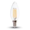 Żarówka Dekoracyjna LED FILAMENT VT-2127 6W E14 CANDLE 4000K 600lm A+ 300st. 7424
