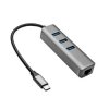 Hub USB C - 3xUSB A i Gigabit Ethernet -  Akyga AK-AD-66