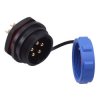 5 Pin Waterproof W21 Male Socket Panel Mount Connector IP68