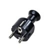 Wtyczka prosta 16A z/u Uni-Schuko 250V czarna WT-40