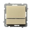 SONATA Wyłącznik pojedynczy podświetlany IP20 szampański złoty ŁP-1RS/m/39 OSPEL