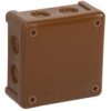Puszka Natynkowa Pusta 8 Wlotów Viplast Vp-42 Brązowa Ip55 98X98x42mm 042-02