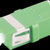 BS07-60031 FO coupler, LC / LC, shutter, duplex, green