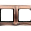 Simon 54 Premium Ramka Podwójna Metalowa Miedź Rustykalna Dr2/36