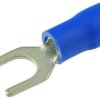Konektor widełkowy izolowany niebieski 5,3mm