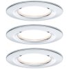 Paulmann 93499 Nova Bathroom Recessed Light 3-Piece Set LED 18W Chrome