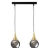 Lampa wisząca nowoczesna 2xE27 LACRIMA SMOKY/GOLD