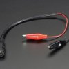 Adafruit 2.1mm DC Barrel Jack to Alligator Clips