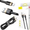 KABEL USB-A / Lightning iPhone Baseus Cafule CALKLF-BV1 100cm Apple 2.4A CZARNO-ZŁOTY W OPLOCIE