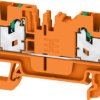 Through terminal block, snap-in, 2.5 mm², 24 A, 8 kV, orange, 2875120000