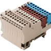 Initiator/actuator terminal block, spring balancer connection, 0.5-2.5 mm², 2 pole, 17.5 A, 4 kV, dark beige, 1692630000