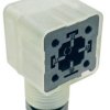 Valve connector, DIN shape A, 3 pole + PE, 24 V, 0.25-1.5 mm², 16253