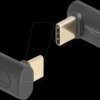 60246 Adapter USB 4.0 C male > female - 90°, 8K 60 Hz