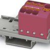 Distribution block, push-in connection, 0.2-6.0 mm², 7 pole, 32 A, 6 kV, pink, 3273609