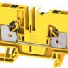Through terminal block, push-in connection, 6.0 mm², 41 A, 8 kV, black/yellow, 2881530000