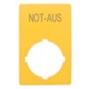 Tabliczka Opisowa Żółta Okrągła Not-Aus M22-Xzk-D99 216471
