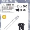 Quadrios 25O220 Akcesoria LED żółty okrągły 3 mm 2500 mcd 20 mA 2.0 V