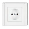 FLEXI Gniazdo pojedyncze bez uziemienia (bez przesłon torów prądowych) biały FGP-1 KARLIK