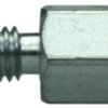 Hexagon spacer bolt, external/internal thread, M2.5/4-40 UNC, 5.4 mm, steel, 21054921/7,5