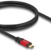Kabel DeLOCK USB 10 Gbps USB typu C męski na męski PD 3.0 100 W E-Marker 1 m czerwony metalowy