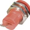 Złącze żeńskie laboratoryjne zabezpieczone złącze żeńskie do wbudowania pionowego Średnica pina: 4 mm czerwony Schnepp B