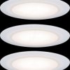 99940 Suon recessed light, 5 W, 2700 K, rigid, white, satin, set of 3