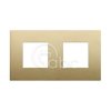 Ramka ozdobna 4M (2+2x71) metal szczotkowany mosiądz, 19643.12