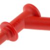 Adapter do złącz pomiarowych, rodzaj: Złącze męskie na żeńskie, wtyk: 7mm, gniazdo: 4mm, 2A, Czerwony, 1kV