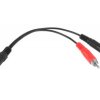 Kabel gniazo jack 3.5-2xRCA 20cm