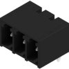 Pin header, 3 pole, pitch 3.81 mm, angled, black, 1862480000