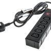 Listwa zasilająca, 10A, 250 V AC, 5 wtykowa dł. kabla 2m IEC C13