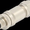 Plug, M12, 4 pole, screw connection, screw locking, straight, T4111412041-000