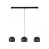Lampa wisząca ZOE S czarna, trzy zwisy na listwie do loftowych wnętrz 10169 TK Lighting