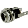 Gniazdo; 2,1mm; z wyłącznikiem; zasilające DC; 5,5mm; DC-025B-2,1; proste; na panel; 8mm; lutowany; 0,5A; 30V; metal; RoHS