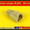 Osłona wtyku RJ45 szara - 50 sztuk