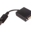 Kabel połączeniowy DisplayPort 1.1a Typ DP/DVI-I(24+5), M/Ż czarny 0,15m