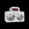 Rozgałęźnik 2x2P+Z (Schuko) z włącznikiem biały OR-AE-13187(GS)