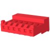 Socket housing, 6 pole, pitch 3.96 mm, straight, red, 3-643819-6
