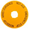 Tabliczka Opisowa Żółta Okrągła Fi90 Emergency Stop (De, Gb, Nl, F) M22-Xak3...