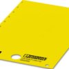 PVC device marker, (L x W) 14.9 x 34.65 mm, yellow, carrier card with 27 pcs, 0830319