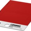 PVC device marker, (L x W) 53.7 x 84.9 mm, red, carrier card with 2 pcs, 0830841