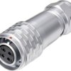 Złącze okrągłe żeńskie push-pull Weipu SF1210/S4 I, 4 pin, 200 V/AC, IP67, do lutowani