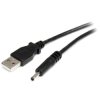 Kabel USB Złącze A USB A Złącze B Cylindryczne złącze zasilająca dł. 900mm Kabel zasilający USB USB 2.0 kolor: Czarny