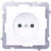 AS Gniazdo pojedyncze b/u z przesłonami białe GP-1GP/m/00