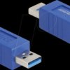 67214 USB 3.0 adapter, A plug > Micro-B plug, blue