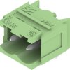 Pin header, 2 pole, pitch 5.08 mm, angled, green, 1409260000
