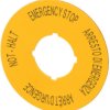 Label, round ø 60 mm, DE, EN, FR, IT, for emergency stop pushbutton, 121372